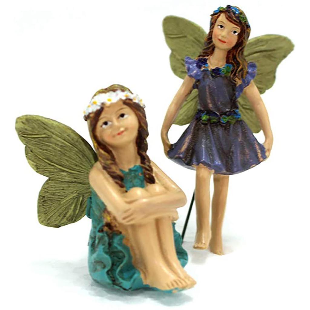 6pcs Fairies Miniature Figurines Accessories For Garden Decor, Fairy-Ornament