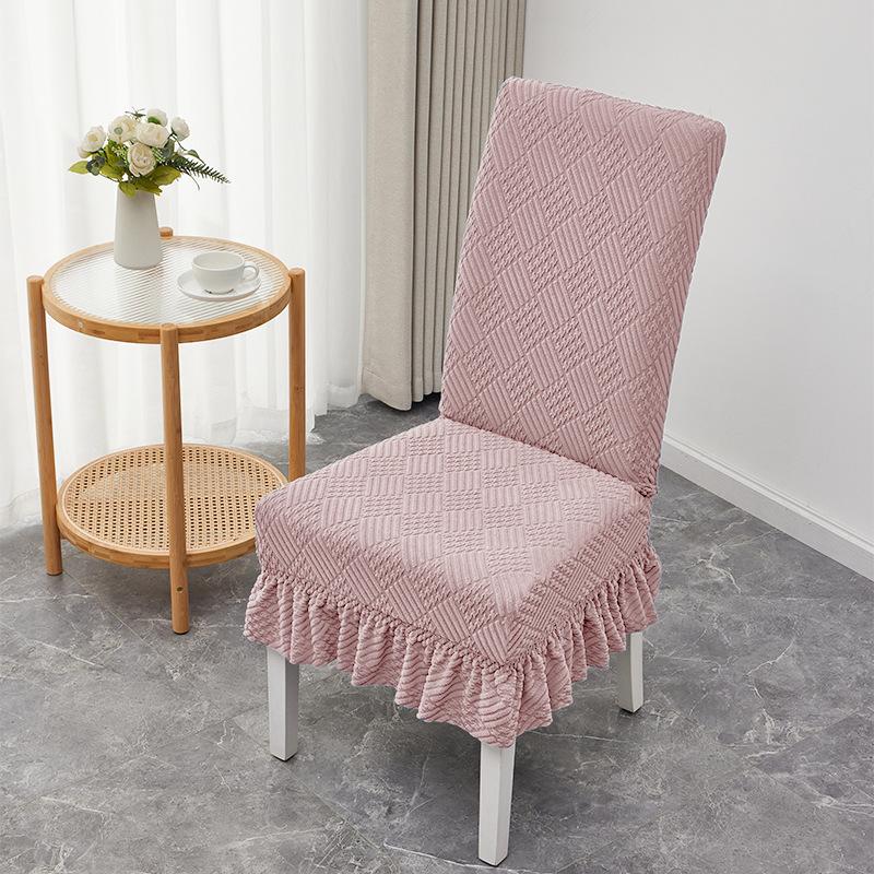 Elastischer Universal-Esszimmerstuhlbezug Neuer Stil Verdickter Esstischstuhlbezug Hockerbezug Stuhlkissen-Set Rückenlehne Integriert