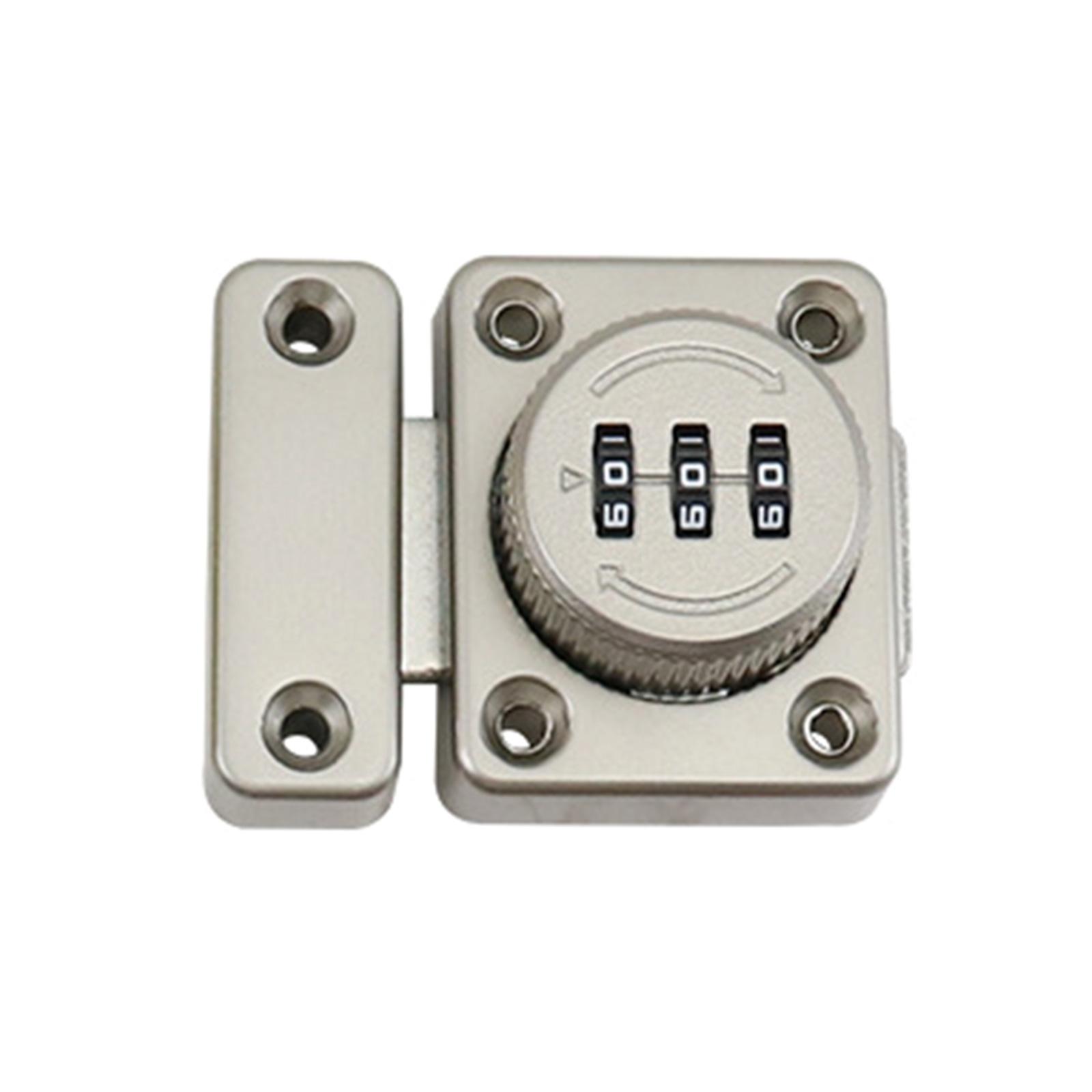 

3Digit Combination Cabinet Lock Mechanical Password Lock Rotary Latches Cupboard File Cabinet Lock AntiTheft Drawer Lock серебряный