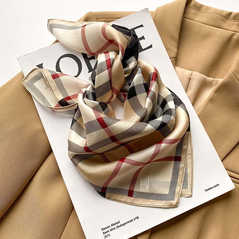 New 100% Silk Scarf Elegant Color Hangzhou Impression Floral Print Versatile for Women Summer Bussiness Party Sarves