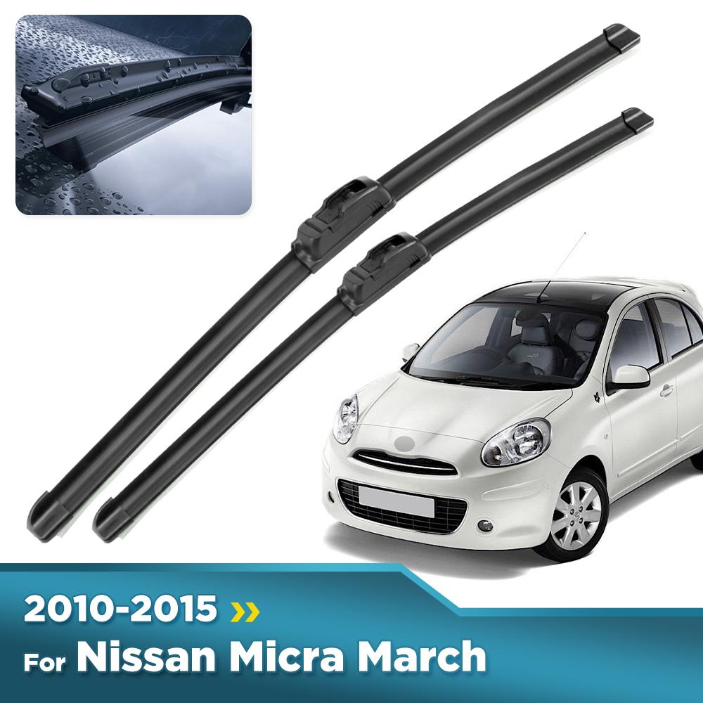 For Nissan Micra March K13 2010-2015 2011 2012 2013 2014 Wiper Front Wiper Blades Windshield Windscreen Window Brush 21"+14