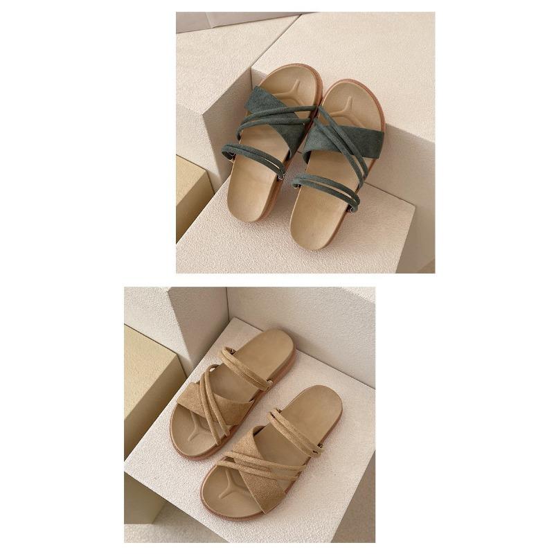 Two Wear Sandals Women Fairy Style Fashion Casual Flat Roman Shoes