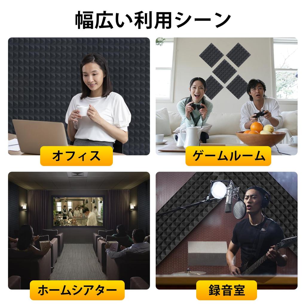 AUSLET 24 kusů Zvuk pohlcující zvuková izolace Zvuková izolace Extra nejsilnější zvuková izolace Houba Zvuková izolace Zvuková izolace Stick to