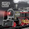 Simulated Railway Trains Retro Steam Train Model Children Toys Electric Rail Train Track Boy Toy Kids New Years Christmas Gifts