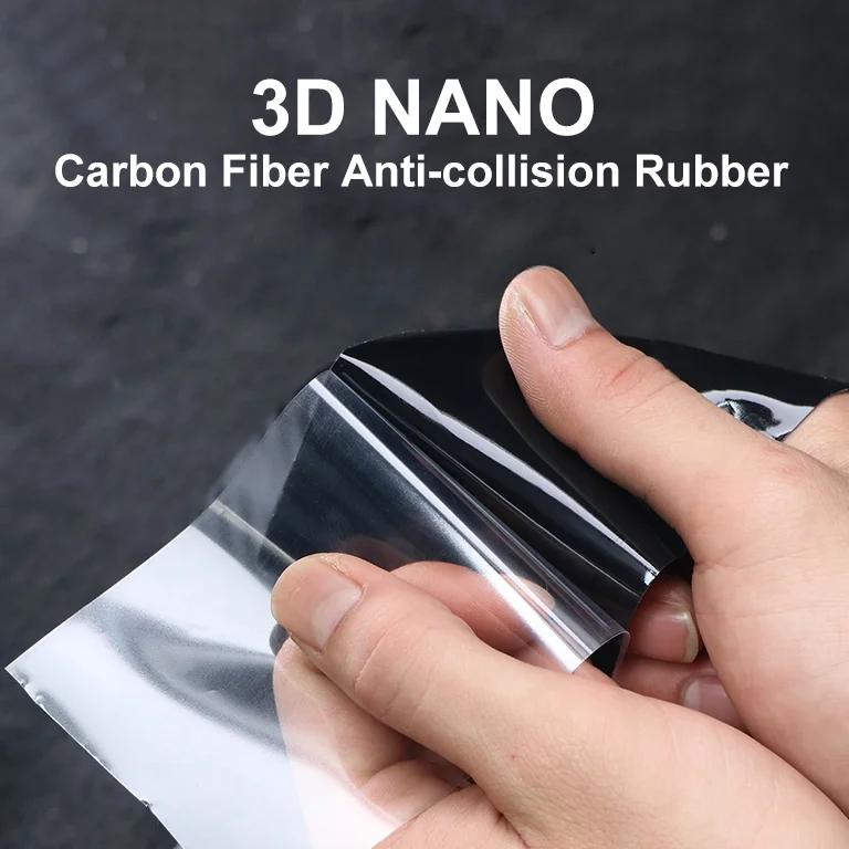 3D Carbon Fiber Sticker Car Door Sill Protector Film Auto Door Sill Edge Side Mirror Anti Scratch Tape Waterproof Accessories