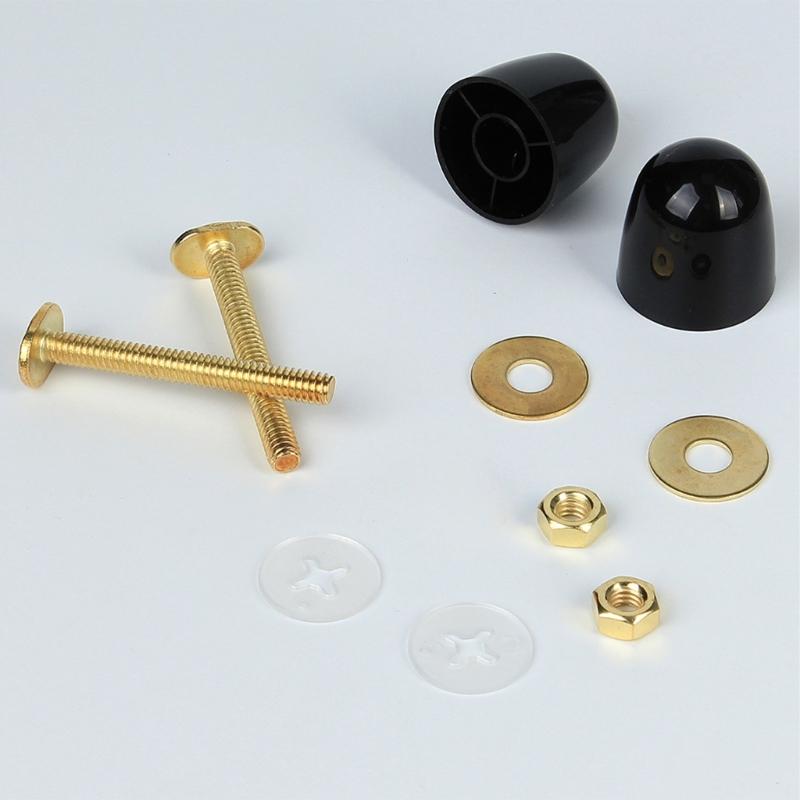 Robustes Toilettenschüssel-Schraubenset mit selbstsichernder Mutter und dekorativen ABS-Kappen für eine sichere Badezimmerbodenmontage