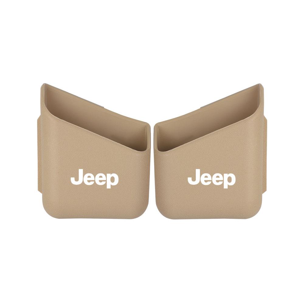 2PCS New Auto Truck Pillar Pocket Holder Box Storage Bag For Jeep Renegade Compass Grand Cherokee Wrangler jk Gladiator Patriot AKV1