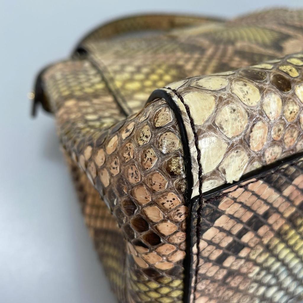 FENDI Peekaboo mini 8BN244 Python Handbag beige Women 2WAY used