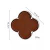 AhunderJiaz Light Luxury Ceramic Leather Storage Tray Desktop Jewelry Clover Display Tray Living Room Home Decoration