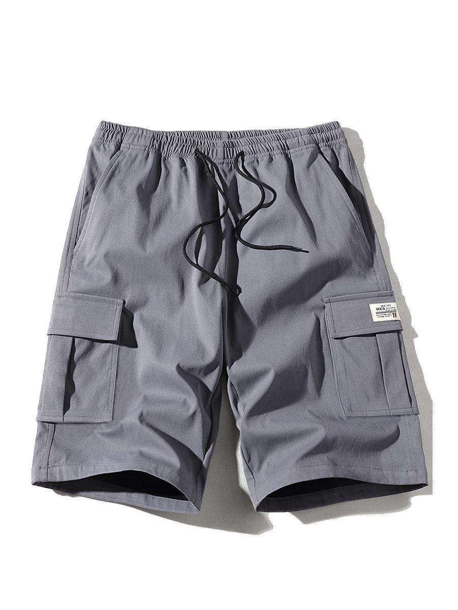 

Trendy European-Style Men s Straight-Leg Work Pants (XS-3XL) - Casual Korean Loose Fit, Five-Point Design 2XL сірий колір