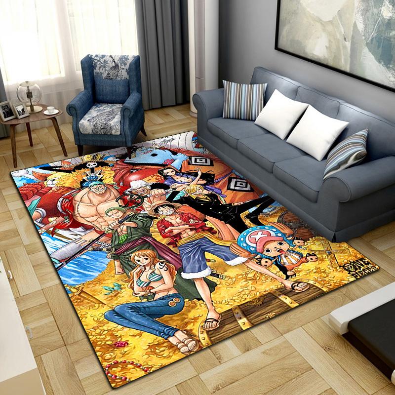 Anime One Piece Luxury Print Rug Living Room Home Fashion Decoration Office Desk Chair Carpet LXR133