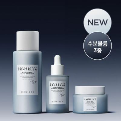 Hyalu-Cica Hyalu-Teca 3 Set Glass Skin Milk 210ml + Plumping Ampoule 50ml + Firming Cream 50ml Hydrating Glow Care Set