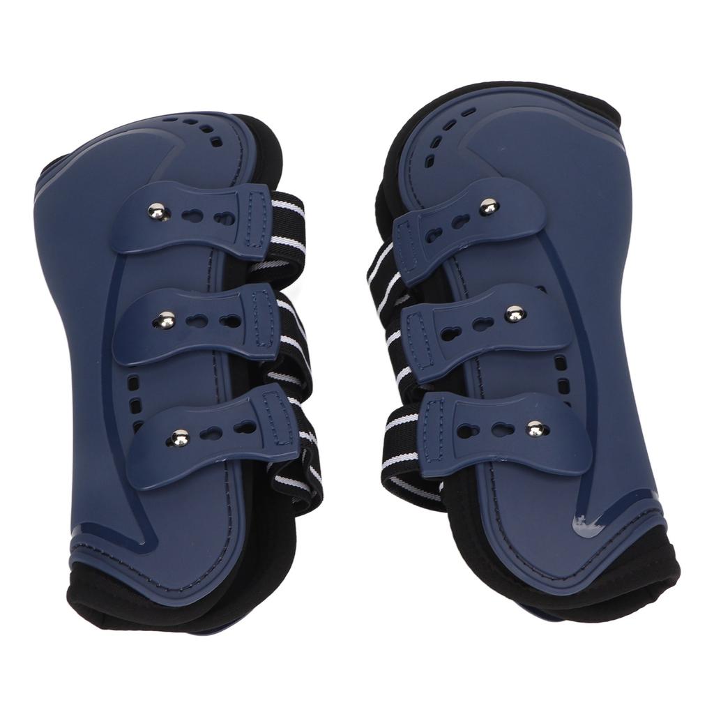 1 Pair Horse Front Leg Boots Shock Absorption Lightweight Protective Horse Leg Protector for Jumping Show Training Blue