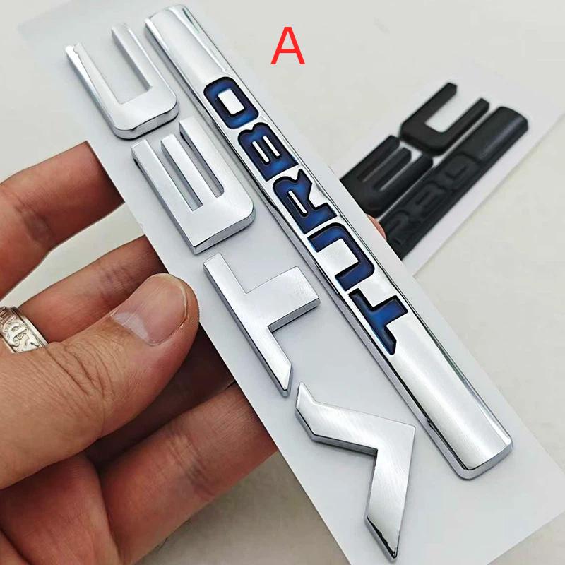 3D ABS Chrome Black Logo VTEC TURBO Badge Car Rear Trunk Sticker Emblem Decal Badge