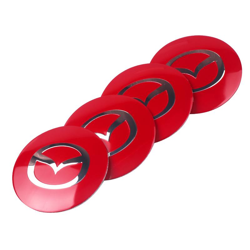 4pcs 60mm Auto Wheel Center Hub Caps Cover Rim Sticker Badge For Mazda Axela 2 3 5 6 CX-5 CX 7 CX-9 MX-5 Decoration Car Styling GF1