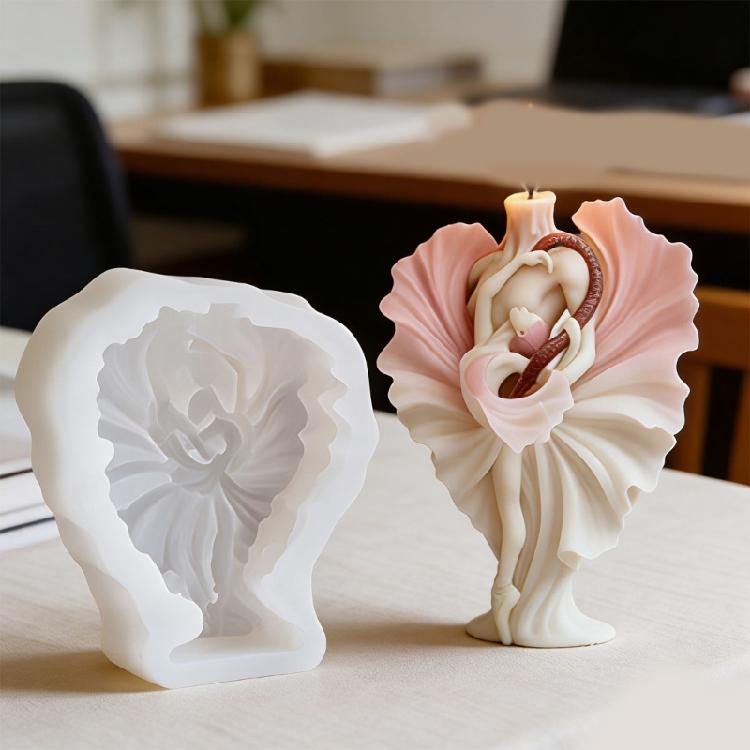 3D Snake Coiled Heart Pattern Silicone Mould For Professional And Hobbyist Candle Maker