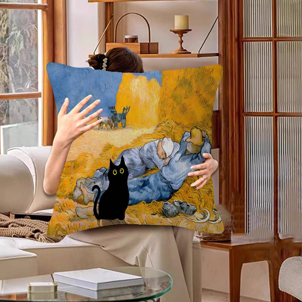 Vintage Art Van Gogh Oil Painting Pillow Cover Design cushion Cover decor Holiday Decorati