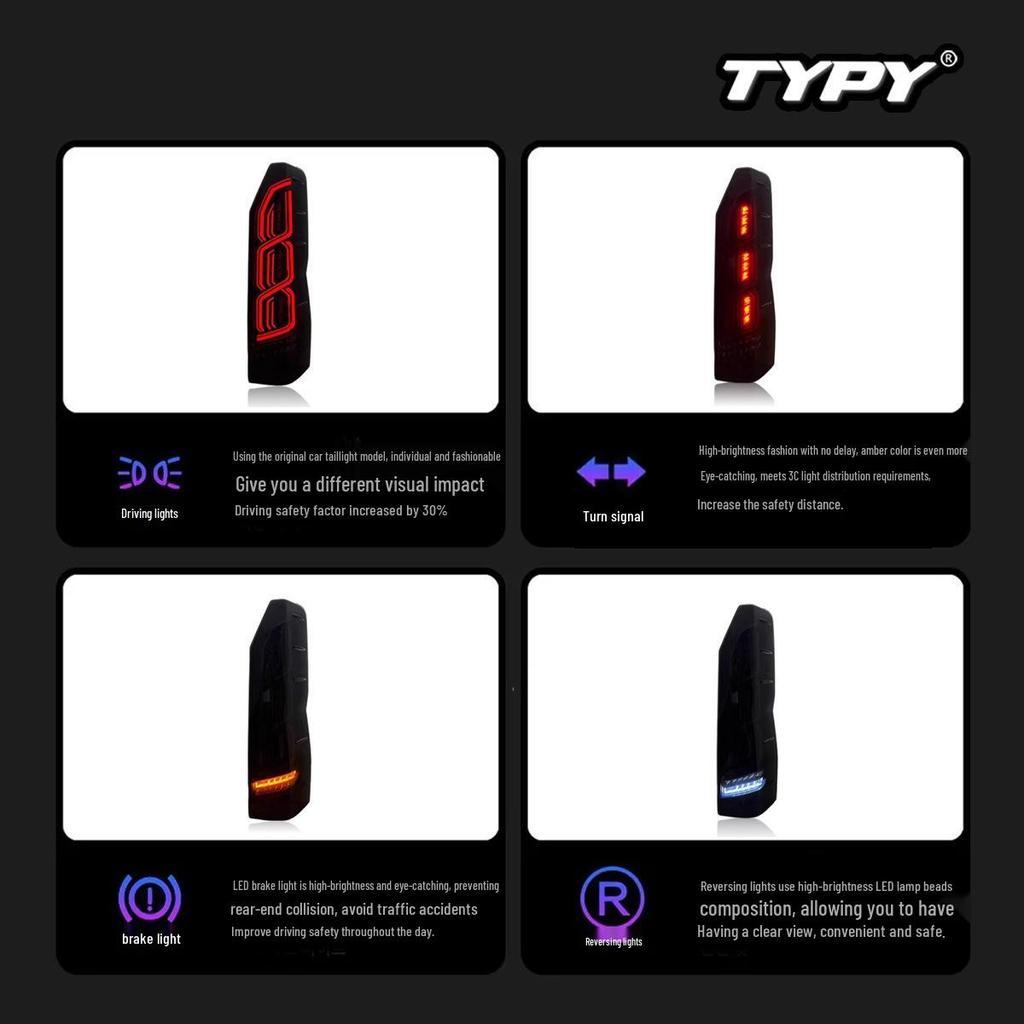 LED Rear Tail Light with Flowing Turn Signal for Toyota Hiace 300 (2019-2025) Sea Lion