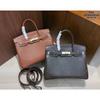 Haute Couture Version European and American Retro Handmade Fubao Leather Splicing Lace Platinum Bag Leather Handbag Shoulder Messenger Bag Women