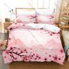 Kawaii Japanese Cherry Blossom Three Piece Bedding Set Luxury Comforter Set with Queen King Size Two household goods Anime ropa