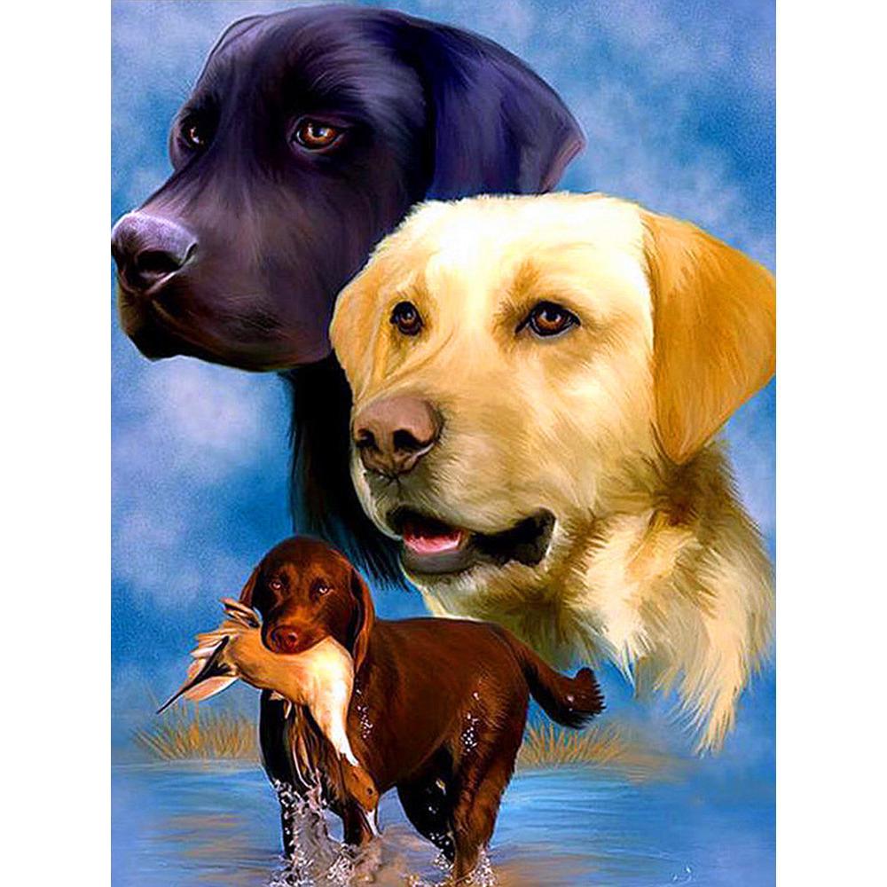 Diamant-Gemälde, Wasserfall-Landschaft, voller quadratischer Bohrer, Kunst, Strass, Diamant-Stickerei, Wolf, Tier, Kreuzstich, Mosaik, Winter, Kunsthandwerk, Heimdekoration