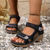 Large Size Platform Casual Sandals Velcro Sandals Women's Shoes