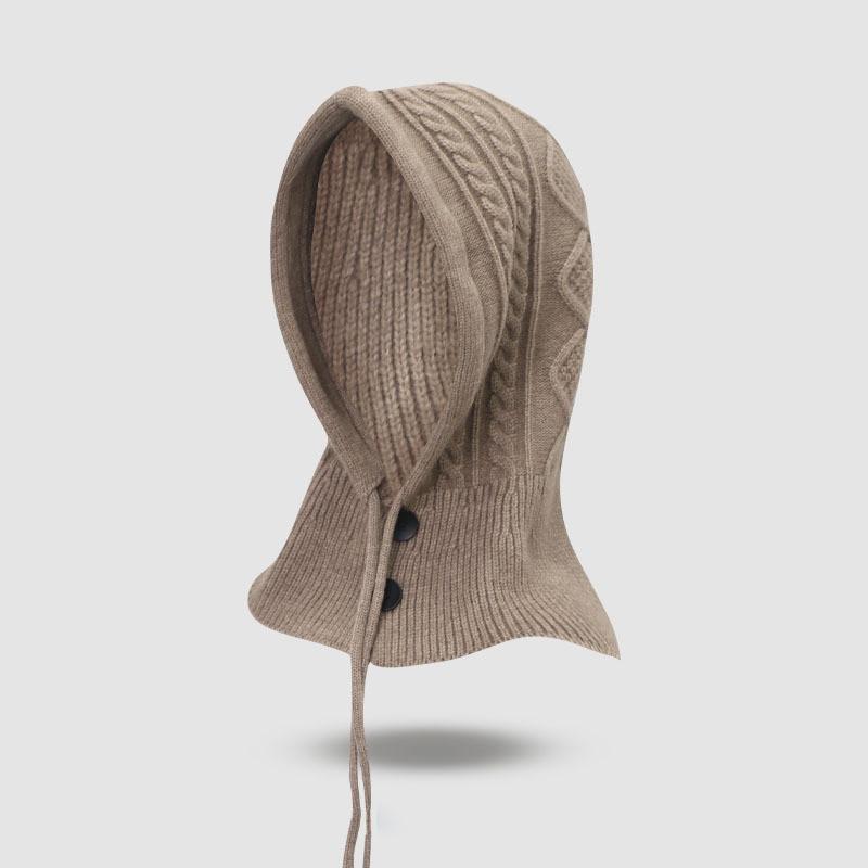 New Winter Twist Pattern Ski Beanie Hats Women Female Thick Warm Skullies Balaclava Gorros Outdoor Earflap Knit Hat