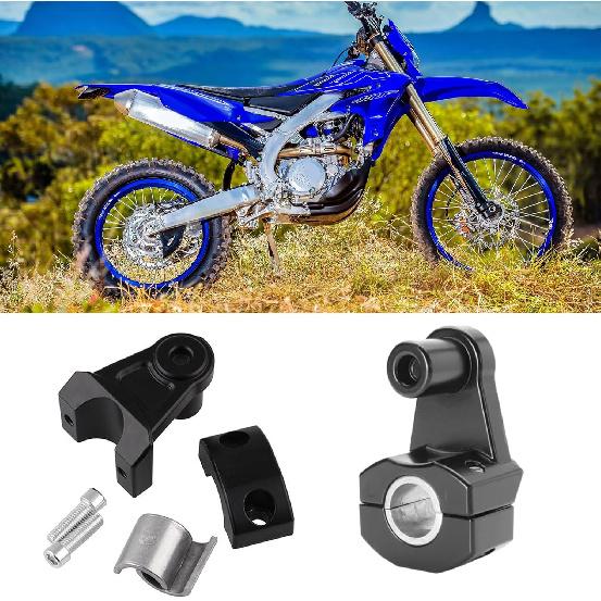 Pivoting Handlebar Clamp Risers 2 Inch Universal Motorcycle for 7/8" (22mm) and 1/8" (28mm) Pivot Handlebar Risers (Black)