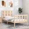 VidaXL Bed Frame with Headboard 90x200 Cm Solid Wood 3192216