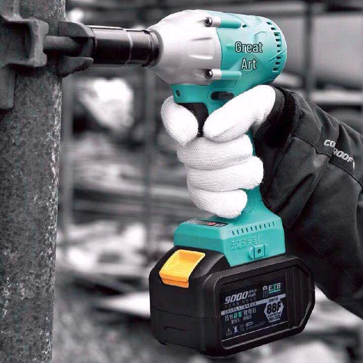 Large Brushless Impact Wrench with Lithium Battery for Scaffolding