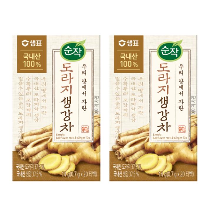 Sunjac Koreanische Glockenblume & Ingwertee 20 Teebeutel – Gesunder Kräutertee