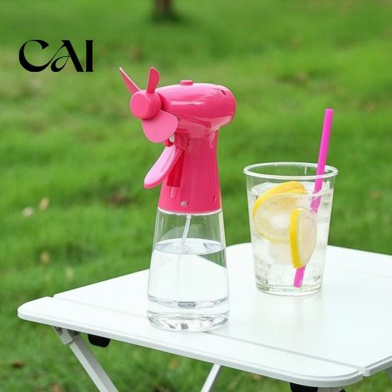 Battery Powered Cooling Device Handheld Spray Fan, Portable Misting Fan with 400ml Water Tank, Summer Personal for Outdoor Travel Camping