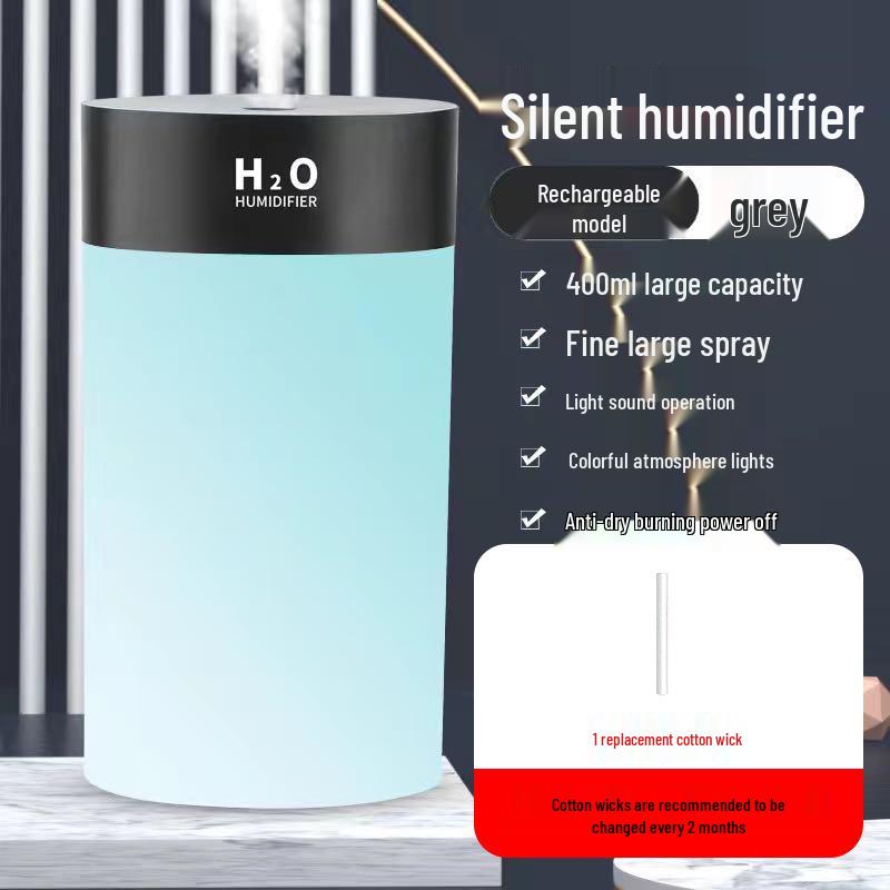 Large Capacity Wireless Humidifier & Air Purifier for Car, Home & Bedroom - Aromatherapy, Dustproof, Hydrating & Moisturizing