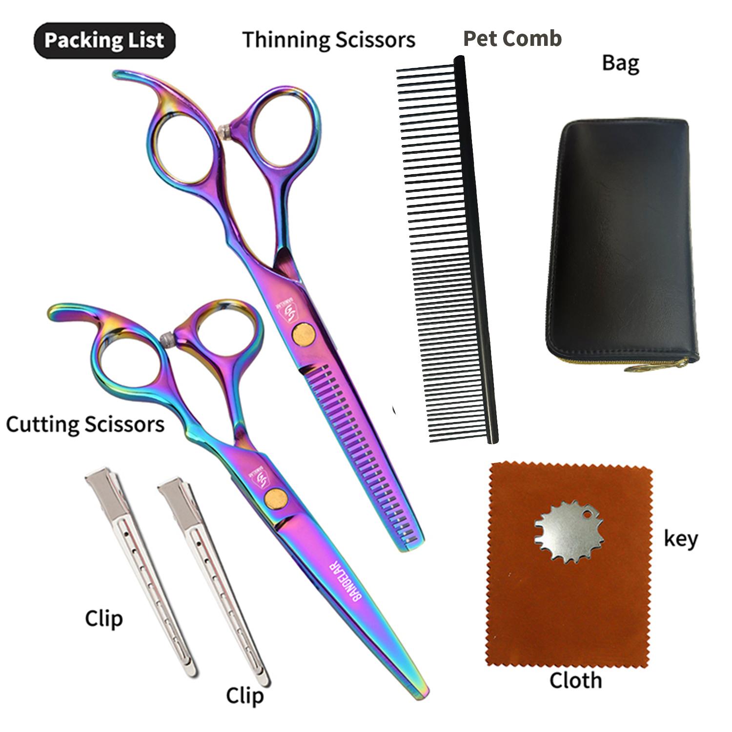 

Sangelar 6 дюймов Набор для стрижки волос Профессиональный набор парикмахерских ножниц Семейный домашний парикмахерский инструмент Набор ножниц для самостоятельной укладки волос Женская челка Trimmin 6 inch разноцветный