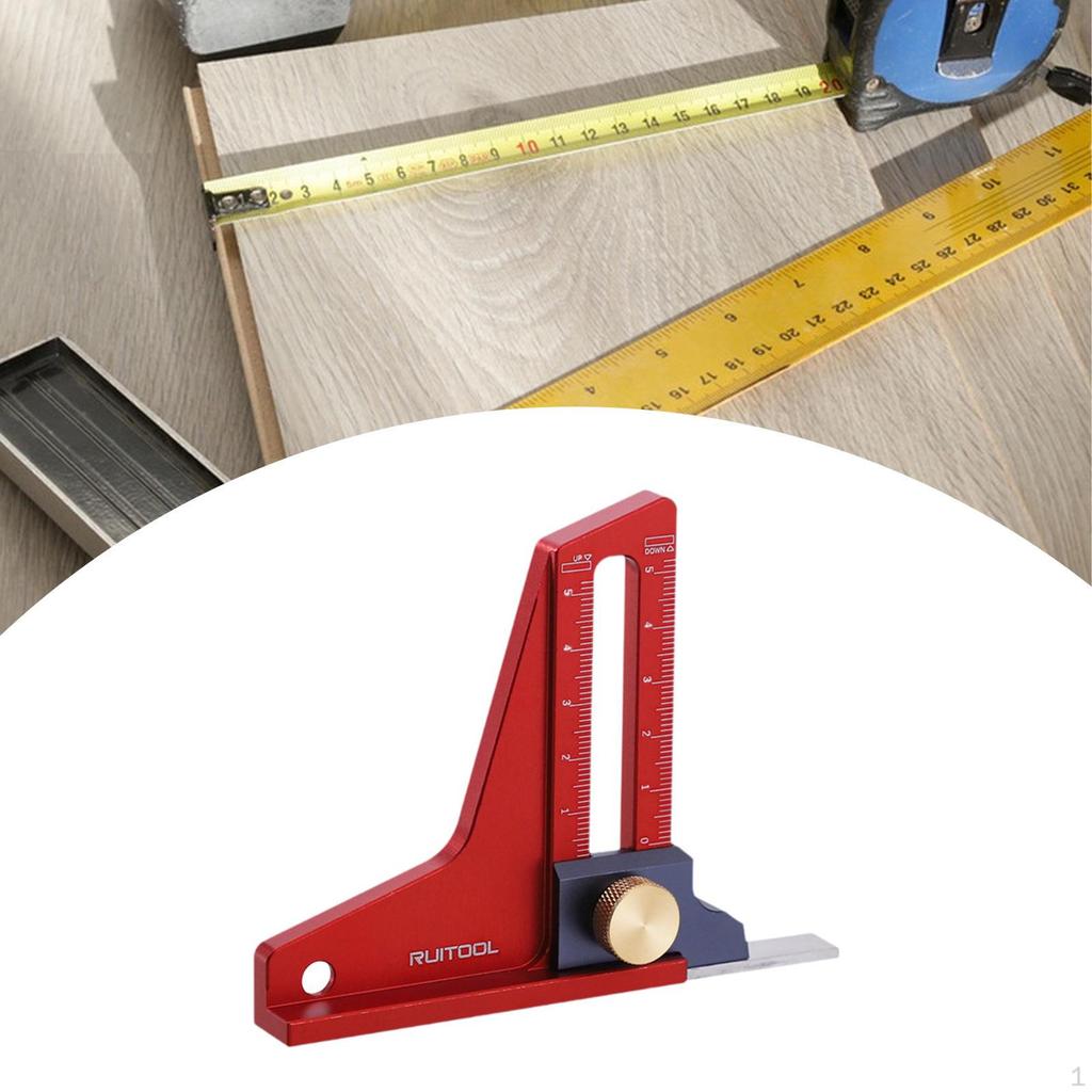 Table Saw Height Gauge Adjustable Professional Use Measurement Tool Double Scale Depth
