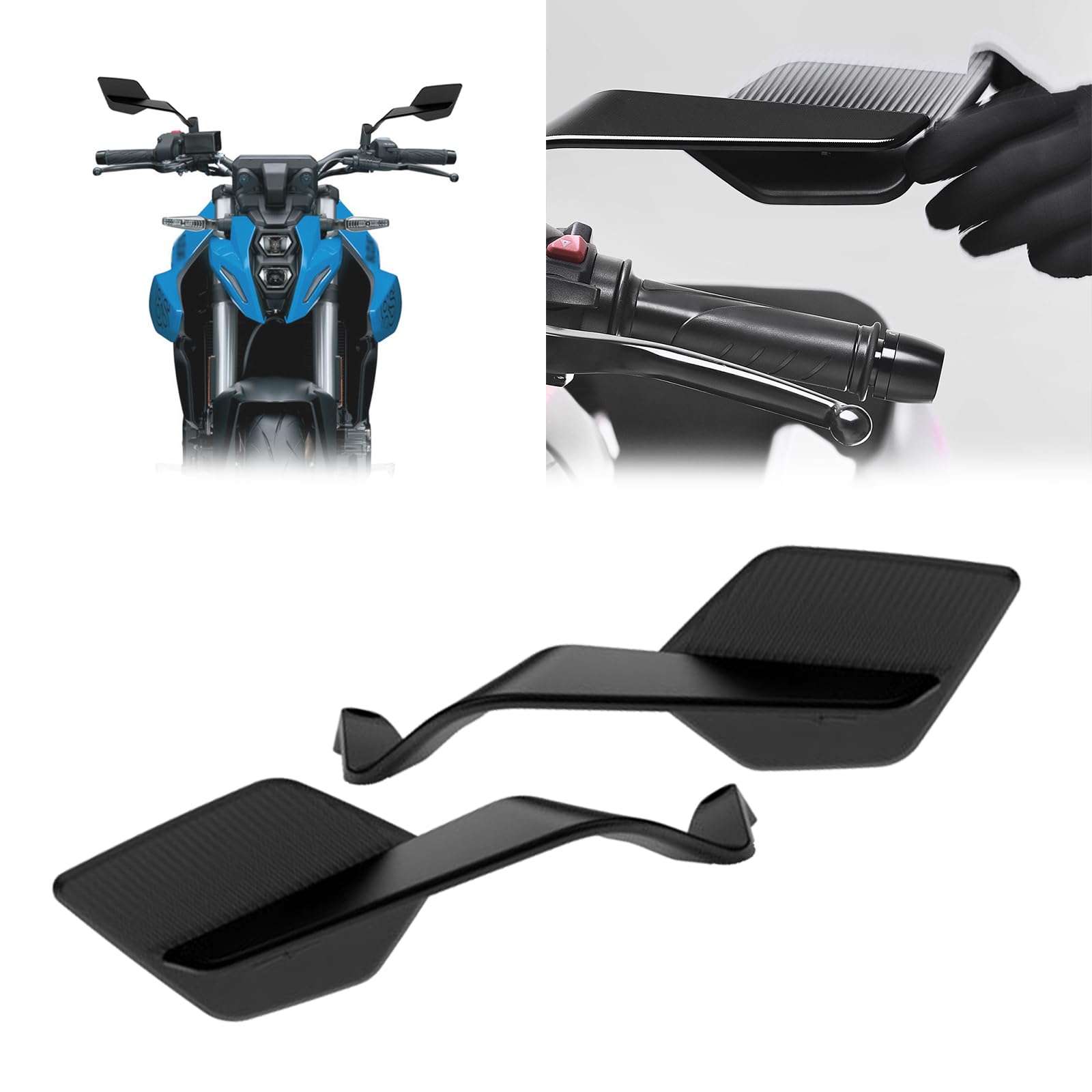 

New Motorcycle Rearview Mirrors with Invisible Rotating Side Mirrors for 2025 and GSXS1000 Winglets, GSX-8S, GSX8S, GSX-S1000, (2021-2024) [Used] чёрный