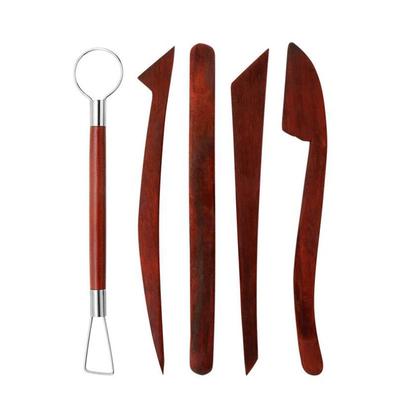 Clay Sculpture Carving Wooden Knife Pottery Clay Ceramic Molding Tool DIY Clay Sculping Carved Tools 5Pcs/Set