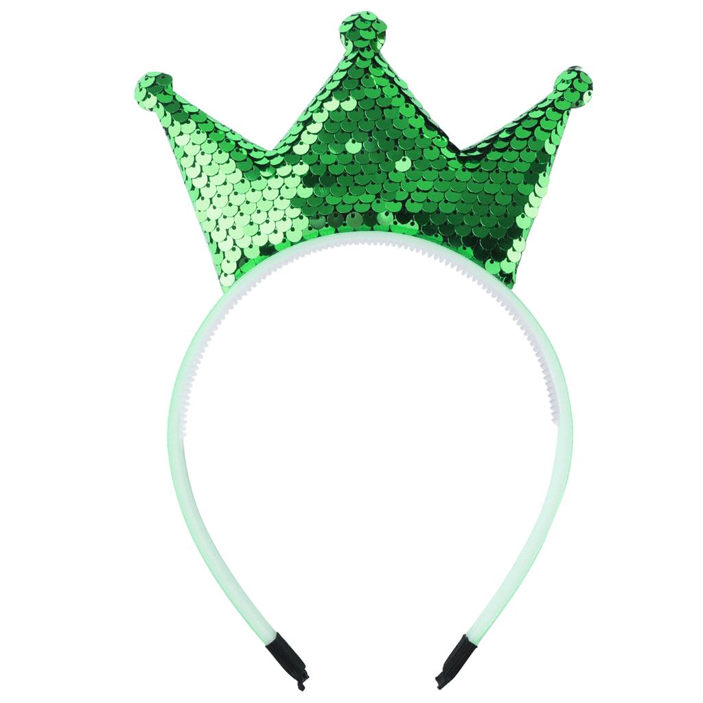 Sequins Crown Headband Girls Hair Bands Glitter Crowns Hair Hoop Women Hair Accessories for Party Favors Headdress Gift