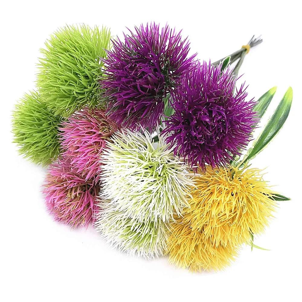 10/5Pcs Dandelion Artificial Flowers Plants Bouquet Plastic Fake Flower for Home Wedding Table Decoration DIY Floral Arrangement