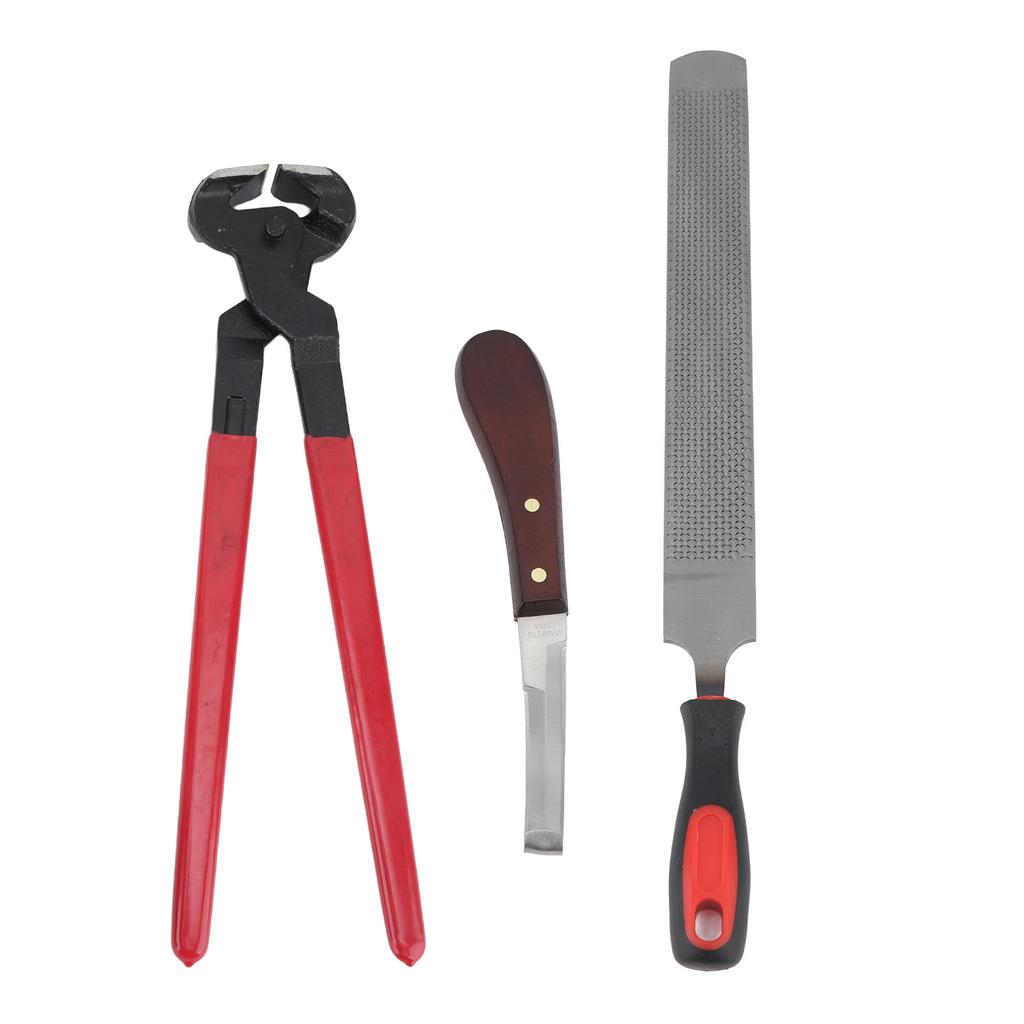 Hoof Repair Tool Kit Steel Double Sided File Hoof Trimmer Tool Kit for Horses Cattle Sheep Donkeys