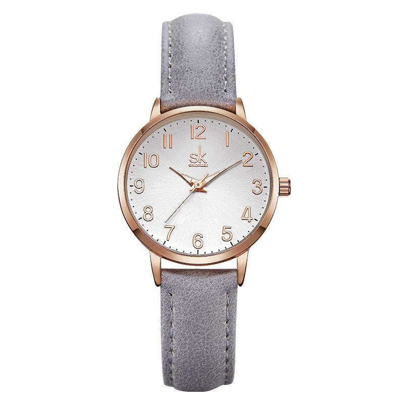 Watch Female Student Belt Exam Watch Mute Watch Time Waterproof Quartz Watch Ladies Watch 9005