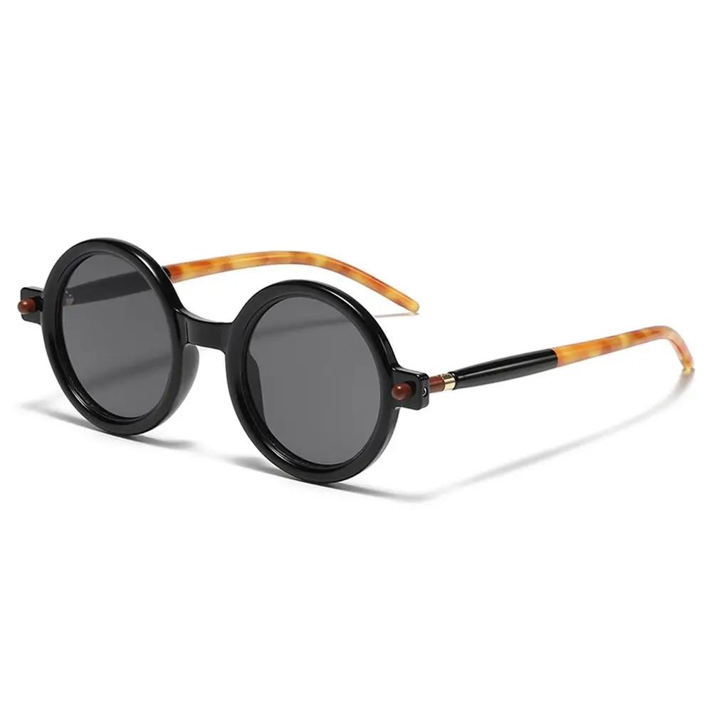 Vintage Round Sunglasses Women Men Trendy Punk Luxury Designer Shades Big Frame UV400 Sun Glasses
