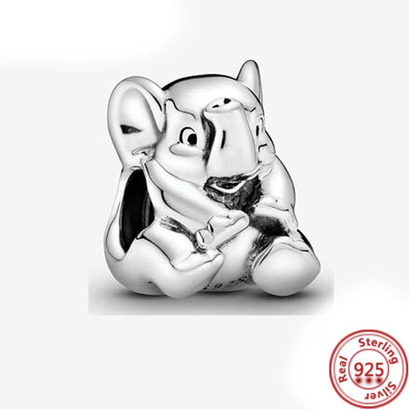 925 Copper Cute Animal Series Cat Dog Elephant Unicorn Bird Pendant Lucky Beads Fit Original Pantaro Charms Bracelet DIY Zircon