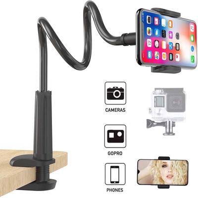 Webcam Stand Phone Holder with Universal 14 Inch Screws Flexible Arm 360 Desk Bed Gooseneck Mount