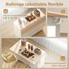 Kitchen Island with Folding Top, 129 x 72 x 90.5 cm, White