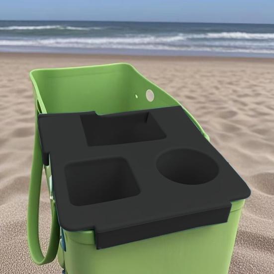 Snack Container Tray with Cup Holder Large Capacity Multiple Compartments