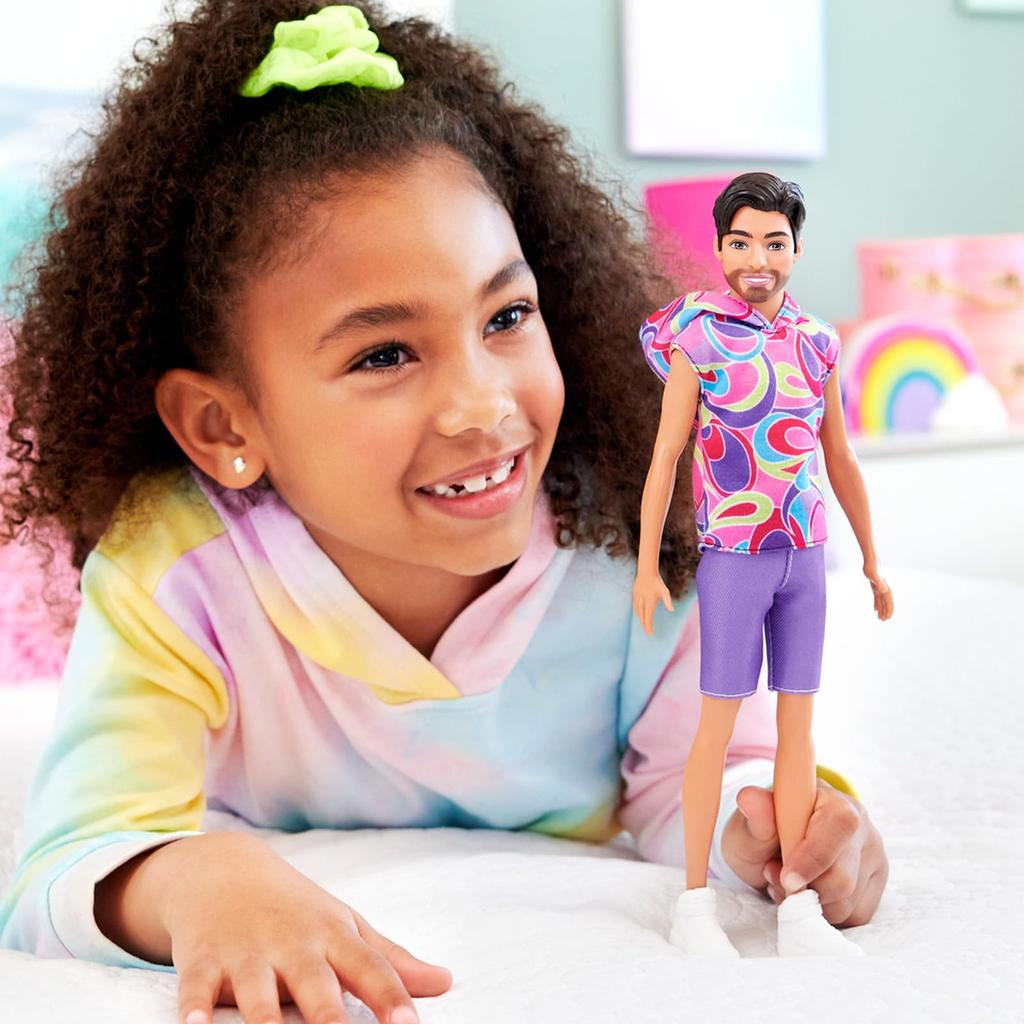 Barbie Ken Fashionista Marble Parka Dress Up Barbie Puppe ab 3 Jahren lila HRH26 Puppe/Haus