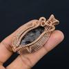 Black Rutile Gemstone Jewelry, 999 Copper Wire Wrapped Pendant, Beautiful Silver Pendant, Handmade Bohemian Jewelry For Wedding Gift