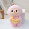 Monkey Plush Kids And Fruit Combo Toy For Backpack Hanging And Play Creative