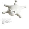 3D Printed Melting Cat Figurine Lazy Flattened Sleeping Cat Statue with Matte White